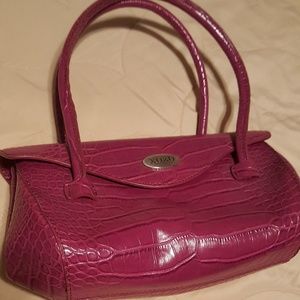 Raspberry Vinyl Handbag
